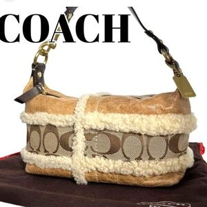 Coach Shearling and Signature Monogram Tabby Mini- Vintage